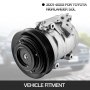 VEVOR A/C Compressor CO3407AC Air Compressor with Clutch for 2003, 2004, 2006-2008 Toyota Corolla 1.8L, Toyota Matrix 1.8L
