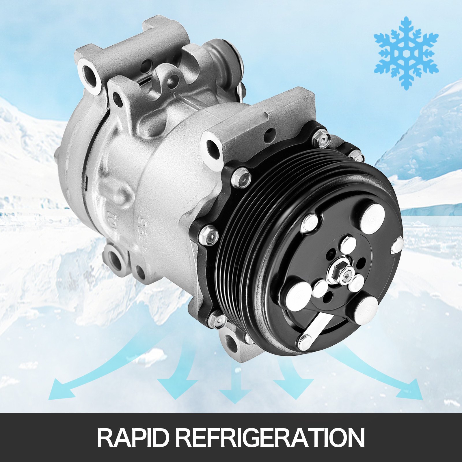 VEVOR Air Conditioner Compressor CO 4261C A/C Compressor for Blazer S10 Silverado 1500 Express 3500 Sonoma