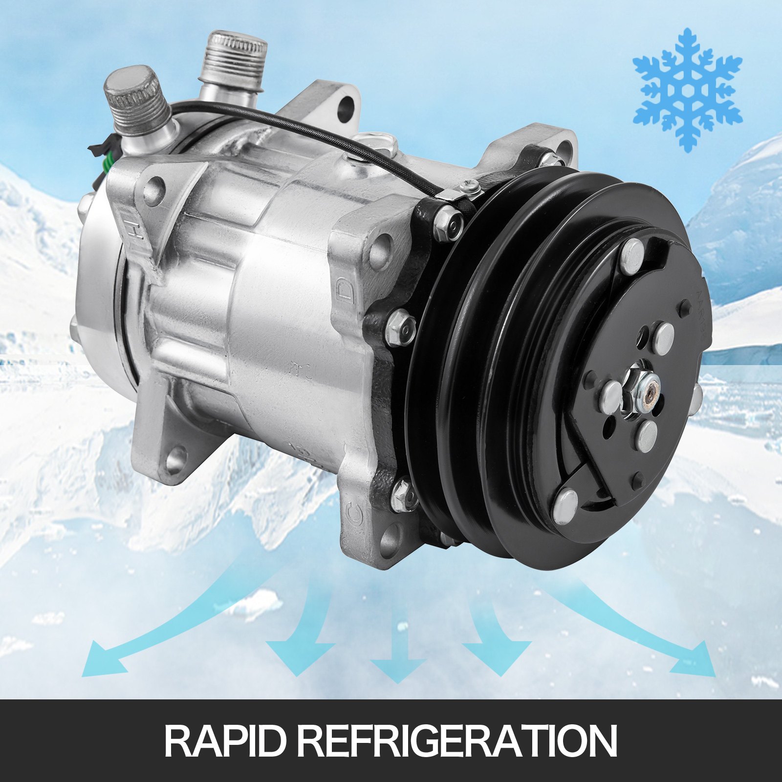 VEVOR CO 4647C 2259344000 AC Compressor For Hyundai Excel Wagoneer Fit Mazda 626