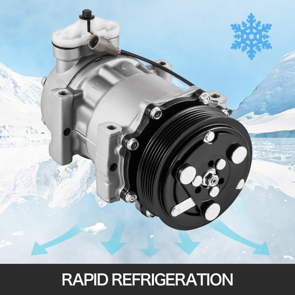 VEVOR Air Conditioner Compressor CO 4691C 55036340 A/C Compressor with Clutch for Jeep Cherokee Wrangler Dakota