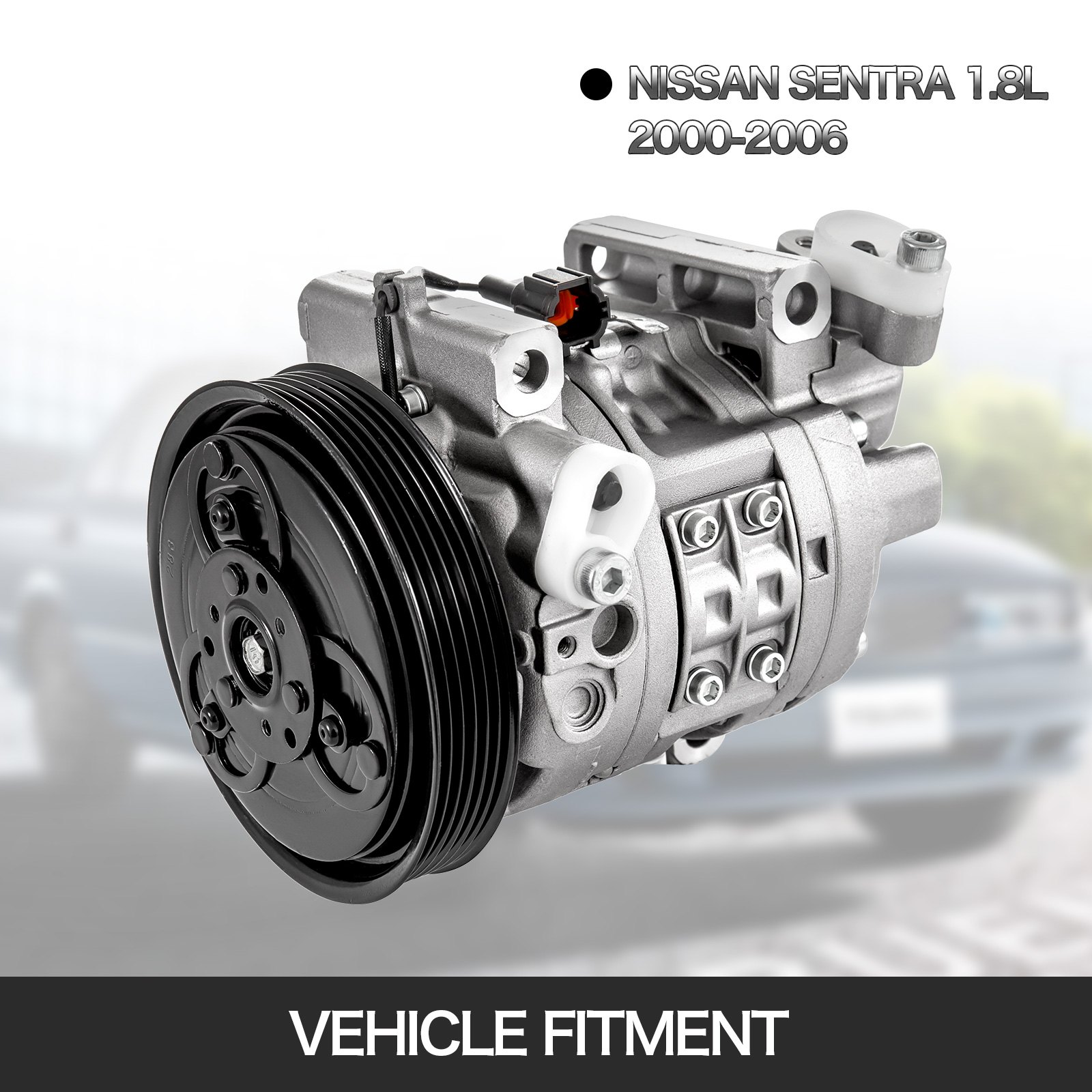 VEVOR A/C Compressor Kit Aluminum  AC Compressors w/ Clutch AC Conditioning Compressor Fits Nissan Sentra 1.8L 2000-2006 CO 10609JC