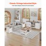 4 Piece Farmhouse Coffee Table Set with 66 in TV Stand & 2 End Tables