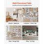 4 Piece Farmhouse Coffee Table Set with 66 in TV Stand & 2 End Tables