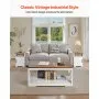 3 Piece Farmhouse Coffee Table Set 40 in with 2 End Table for Living Room