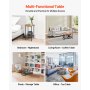 VEVOR 3 Pieces Round Coffee Table Sets, 31.5 in Industrial Living Room Table with 2 End Side Tables, Easy Assembly Coffee and End Tables Sets with Metal Legs, for Office, Living Room and Apartment