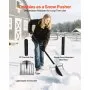 VEVOR Snow Shovel for Driveway, 40cm Wide Aluminum Alloy Snow Shovel, Non Slip Grip, Large Capacity Snowplow Shovels, Detachable & Lightweight Snows Removal Tool for Garden Car Camping Outdoors