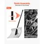VEVOR Snow Shovel for Driveway, 40cm Wide Aluminum Alloy Snow Shovel, Non Slip Grip, Large Capacity Snowplow Shovels, Detachable & Lightweight Snows Removal Tool for Garden Car Camping Outdoors