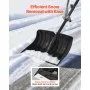 VEVOR Snow Shovel for Driveway, 18 in Wide Plastic Snow Shovel with Assist D-shaped Handles, Non Slip Grip, Large Capacity Snowplow Shovels, Lightweight Snows Removal Tool for Garden Car Camping