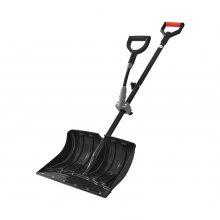 VEVOR Snow Shovel for Driveway, 45.5cm Wide Snow Shovel with Assist D-shaped Handles, Non Slip Grip, Large Capacity Snowplow Shovels, Lightweight Snows Removal Tool for Garden Car Camping Outdoors