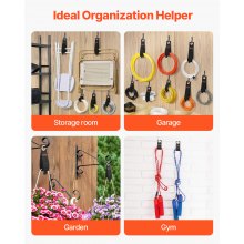8-Pack Extension Cord Holder 3-Size Heavy-Duty Cord Organizer 8/9.45/12 Inches