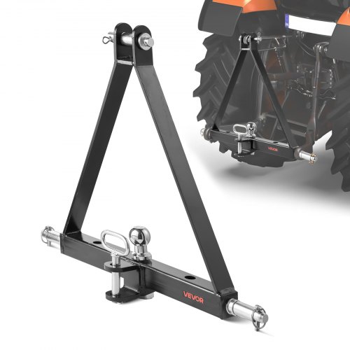 VEVOR 3 Point 2" Trailer Hitch Receiver Quick Hitch Adapter 6000lbs Capacity