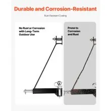 VEVOR 3 Point 2" Trailer Hitch Receiver Quick Hitch Adapter 6000lbs Capacity