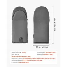 VEVOR Oven Mitts with Silicone Grip 500℉ Heat-Resistant Kitchen Oven Mitts 2 Pcs