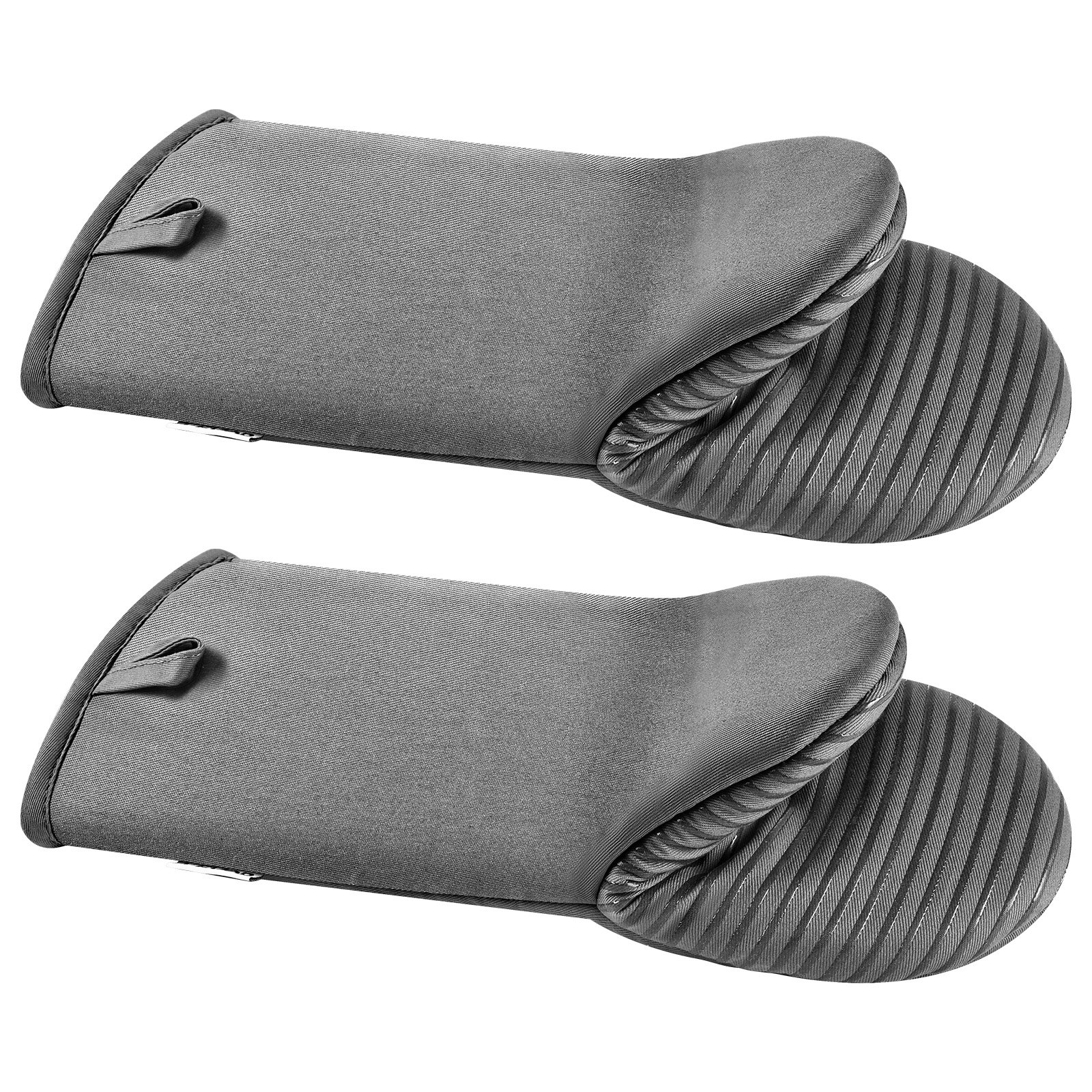 VEVOR Oven Mitts, Mini Oven Mitt Set with Non-Slip Silicone Strips, High Heat Resistant to 500℉, Lightweight Cotton Baking Mitts 13.07 x 6.1 inch with 2 No-Marks Hooks for Home, Kitchen, 2 Piece