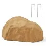 VEVOR Faux Rock Cover, Outdoor Fake Rock Well Pump Cover, Realistic Natural Texture, Lightweight & Weather-Resistant Artificial Boulder for Landscaping Garden Yard Décor, Sand Yellow, Small Size