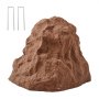 VEVOR Faux Rock Cover, Outdoor Fake Rock Well Pump Cover, Realistic Natural Texture, Lightweight & Weather-Resistant Polyresin Artificial Boulder for Landscaping Garden Yard Décor, Brown, Small Size
