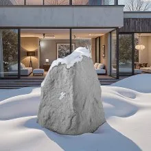 VEVOR Faux Rock Cover, Outdoor Fake Landscape Rock Well Pump Cover, Realistic Appearance & Seamless Design, Lightweight & Weather-Resistant Artificial Boulder for Garden Yard Décor, Grey, Medium Size