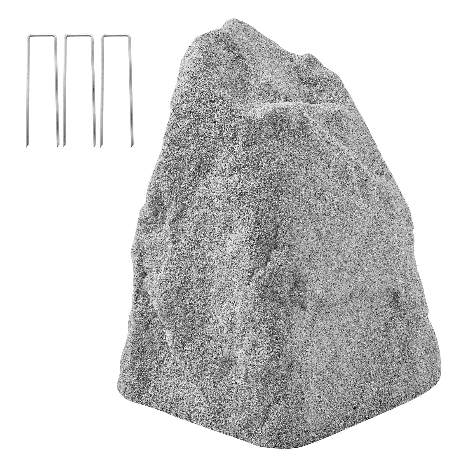 VEVOR Faux Rock Cover, Outdoor Fake Landscape Rock Well Pump Cover, Realistic Appearance & Seamless Design, Lightweight & Weather-Resistant Artificial Boulder for Garden Yard Décor, Grey, Medium Size