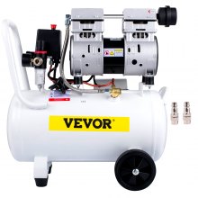 VEVOR Air Compressor, 30L/6.6Gallon Air Compressor Tank, 1.1HP 850W Portable Oilless Air Compressor Kit for Garage, Ultra Quiet, 115PSI, 5.9CFM, 1440RPM, for Tire Inflation,House Renovation, Air Tools