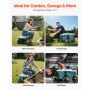 Rolling Garden Cart with Seat 276 lbs Plastic Garden Scooter Storage Bin & Seat