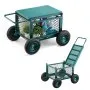 Rolling Garden Seat with Wheel 400LB Heavy Duty Metal Garden Cart with Storage