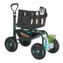 VEVOR Garden Seat with Wheels, Rolling Garden Stool with Height Adjustable & 360° Swivel Seat, 400lbs Weight Capacity, Gardening Cart Bench, Ergonomic Backrest & Tool Storage, for Garden, Yard, Patio