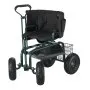 VEVOR Garden Seat with Wheels, Rolling Garden Stool with Height Adjustable & 360° Swivel Seat, 400lbs Weight Capacity, Gardening Cart Bench, Ergonomic Backrest & Tool Storage, for Garden, Yard, Patio