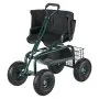 VEVOR Garden Seat with Wheels, Rolling Garden Stool with Height Adjustable & 360° Swivel Seat, 400lbs Weight Capacity, Gardening Cart Bench, Ergonomic Backrest & Tool Storage, for Garden, Yard, Patio