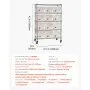VEVOR 5-Tier Rolling Bin Storage Rack, 12 Organizer Bins, Bin Rack Storage Steel Wire Shelving System with Wheels, Mobile Tool Organizer for Garage, Warehouse, Office, Restaurant, Classroom, Kitchen