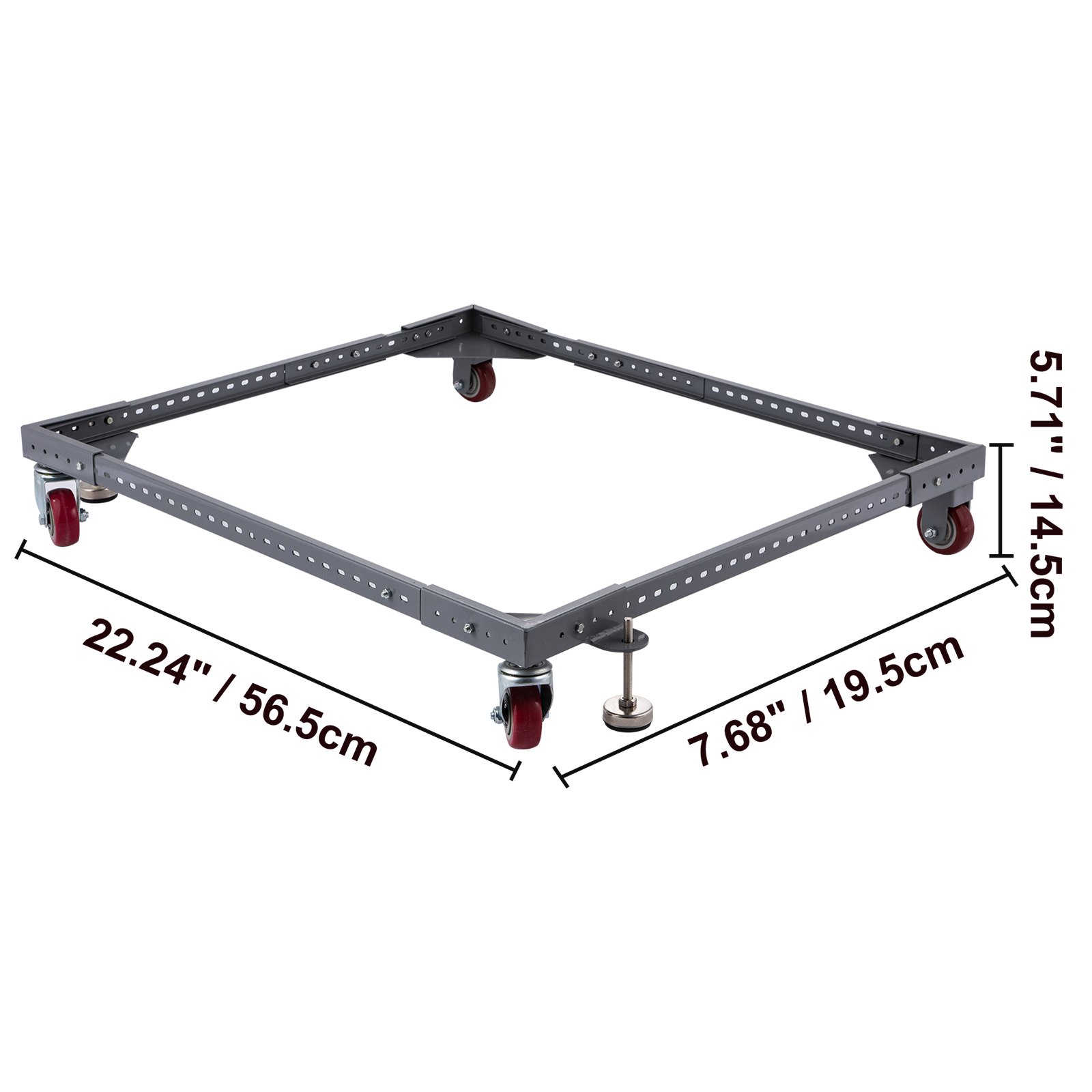 VEVOR Adjustable Universal Mobile Base PM-2500 Heavy-Duty Mobile Base Rolling Mobile Base, Used for Mobilizing Large Power Tools, Table Saws, Drill Press, Planers, Jointers, Fridge and Washing Machine