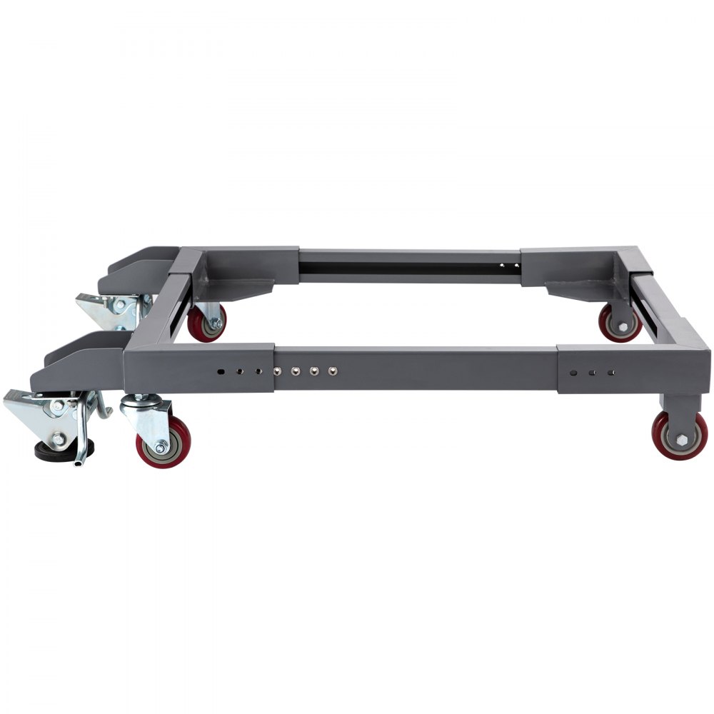 VEVOR Adjustable Universal Mobile Base 1500 LBS Load-Bearing Capacity Heavy-Duty Mobile Base Rolling Mobile Base with Locking Levers, Used for Mobilizing Woodworking Equipment, Fridge, Washing Machine