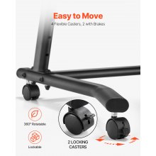 VEVOR Mobile Cycling Desk Foldable Bike Trainer Fitness Desk with Lockable Wheel