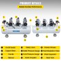 VEVOR 3HP Oil Free Air Compressor Silenced 100L Tank Ultra 3 Silent Inflator for Auto Repair, Tire Inflation, Spray Painting, Woodwork Nailing