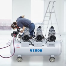 VEVOR Oil Free Air Compressor Air Compressor Tank 100L 3HP Ultra Silent Inflator