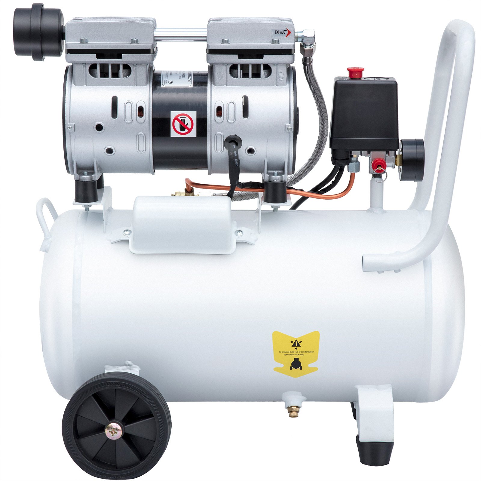 VEVOR 0.75HP Oil Free Air Compressor Air Compressor Tank 30L Silent Inflator