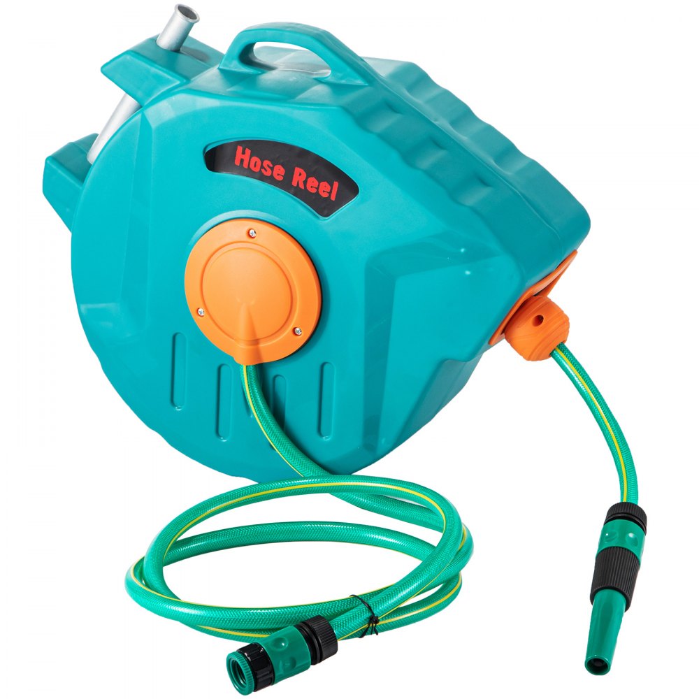 VEVOR 20M Retractable Water Hose Reel Wall Mounted Auto Rewind Commercial Grade