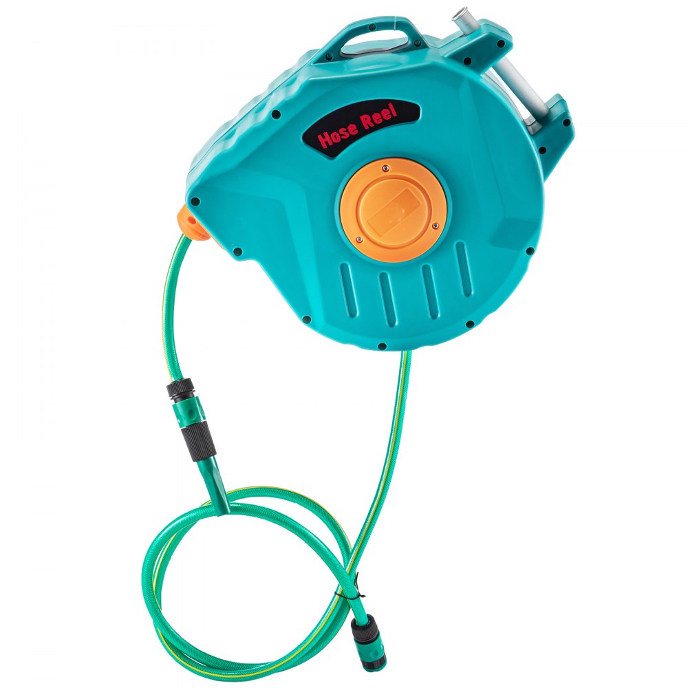 VEVOR 20M Retractable Water Hose Reel Wall Mounted Auto Rewind Commercial Grade