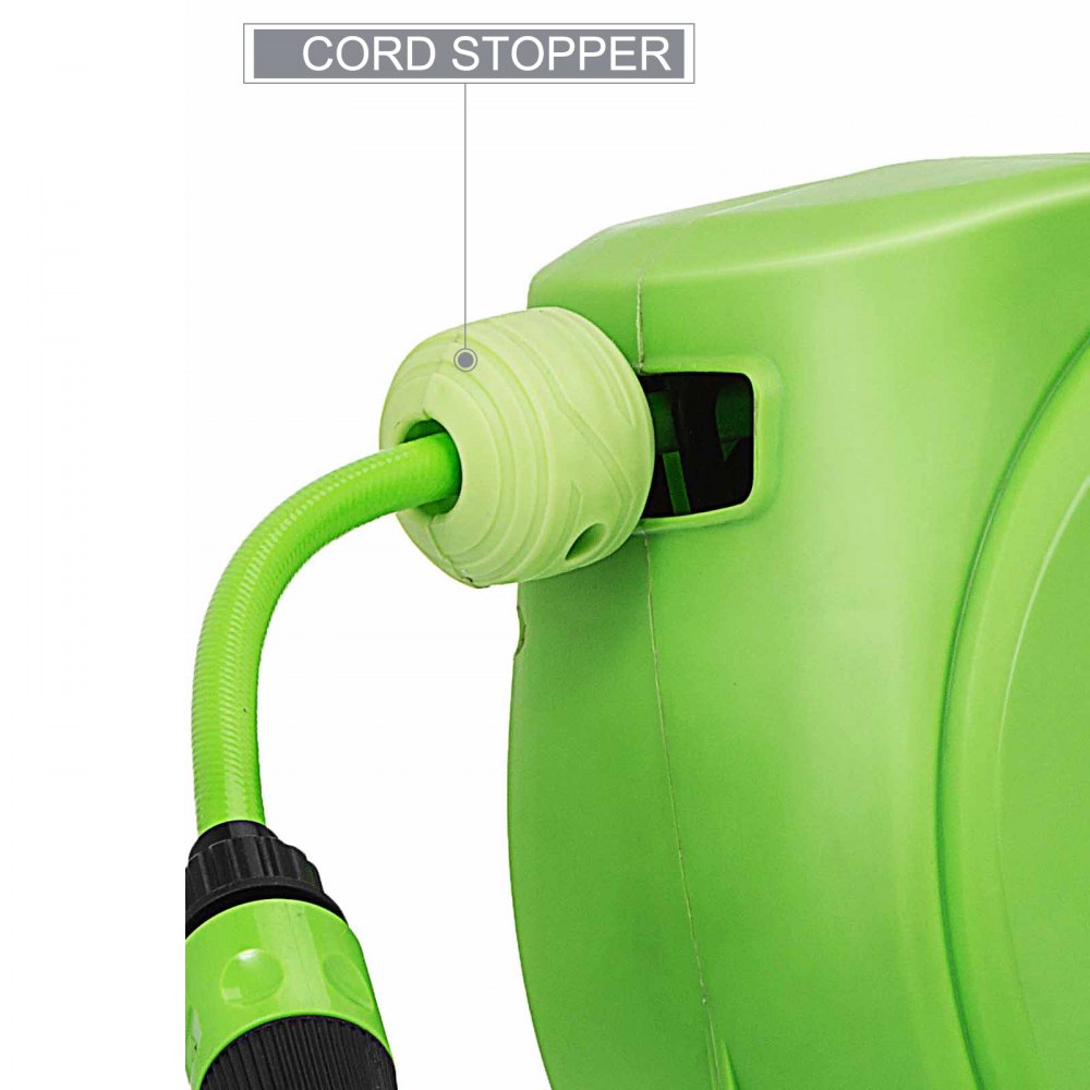 VEVOR 10M Retractable Water Hose Reel Wall Mounted Auto Rewind Commercial Grade