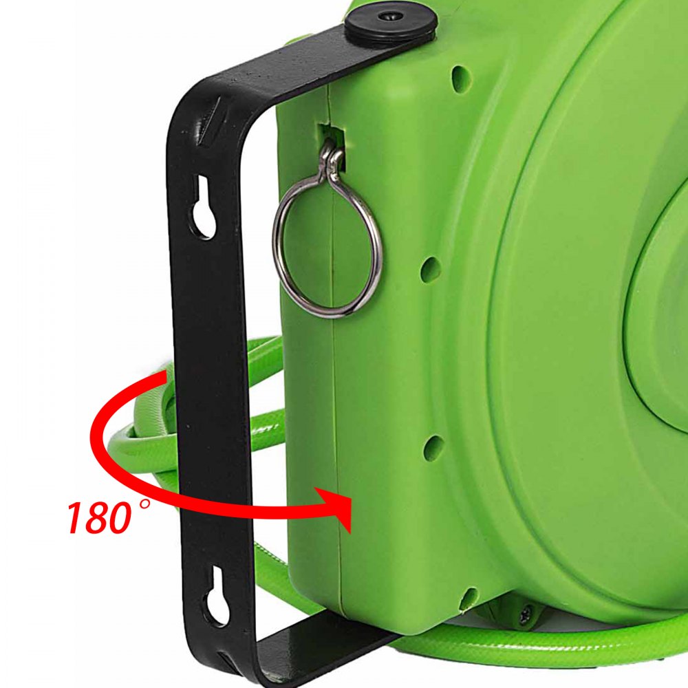 VEVOR 10M Retractable Water Hose Reel Wall Mounted Auto Rewind Commercial Grade
