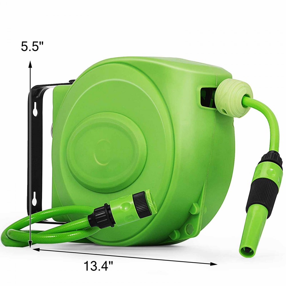 VEVOR 10M Retractable Water Hose Reel Wall Mounted Auto Rewind Commercial Grade