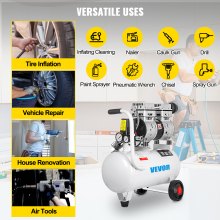 VEVOR Air Compressor 5.5 Gallon Ultra Quiet Oil-free Air Compressor 25L Tank Silent Air Compressor 750W Oil free Compressor Low noise