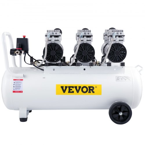 VEVOR Air Compressor 22Gallon Ultra Quiet Oil-free Air Compressor 100L Tank Silent Air Compressor 2.2KW Oil free Compressor Low noise with Safe Solenoid Valve