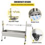 VEVOR Rotisserie Grill, 132lbs Capacity, Stainless Steel Pig Lamb Spit Grill Roaster, Roasting Box with 40W Motor & Adjustable Height & Lockable Casters for Outdoor Camping Party Campfire Barbecue