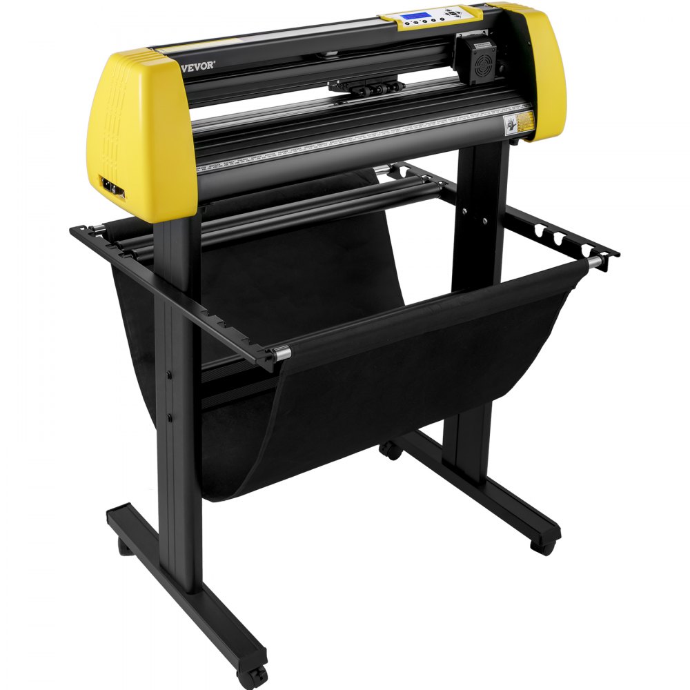 VEVOR Vinyl Cutter Machine, 28 in / 720 mm Max Paper Feed Cutting Plotter, Automatic Camera Contour Cutting LCD Screen Printer w/Stand Adjustable Force and Speed for Sign Making Plotter Cutter