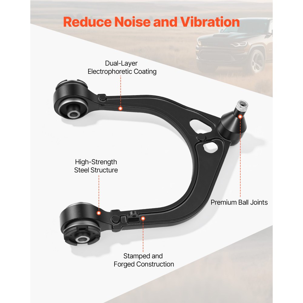 VEVOR Left Right Front Upper & Lower Control Arms Kit, OEM Suspension Kit Compatible with 2011-2017 Chrysler 300 RWD, 2011-2017 Dodge Challenger RWD, 2011-2014 Dodge Charger RWD (14PCS)