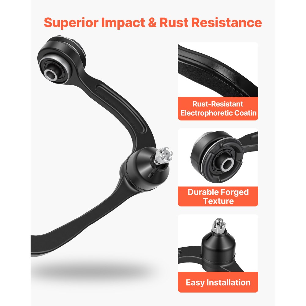 VEVOR Front Upper Control Arms with Ball Joints, OEM Suspension Kit Compatible with 2004-2024 Ford F150, 2007-2015 Ford Expedition, 2007-2015 Lincoln Navigator, 2006-2008 Lincoln Mark LT (2PCS)