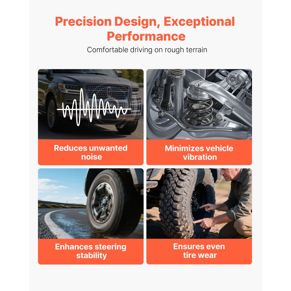 VEVOR Front Upper Control Arms with Ball Joints, OEM Suspension Kit Compatible with 2004-2024 Ford F150, 2007-2015 Ford Expedition, 2007-2015 Lincoln Navigator, 2006-2008 Lincoln Mark LT (2PCS)