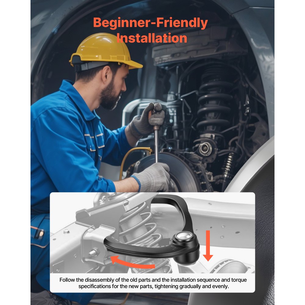 VEVOR Front Upper Control Arms with Ball Joints, OEM Suspension Kit Compatible with 2004-2024 Ford F150, 2007-2015 Ford Expedition, 2007-2015 Lincoln Navigator, 2006-2008 Lincoln Mark LT (2PCS)