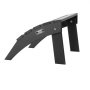 VEVOR Adirondack Ottoman, 18.7L x 19.7W x 13H Inch HDPE Plastic Folding Adirondack Ottoman, Weather-Resistant Foot Rest for Adirondack Chair, Widely Used for Outside Porch Pool Lawn Backyard, Black
