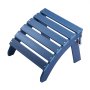 VEVOR Adirondack Ottoman Set of 2, 47.5L x 48W x 35H cm HDPE Plastic Folding Adirondack Ottoman, Weather-Resistant Foot Rest for Adirondack Chair, Used for Outside Porch Pool Lawn Backyard, Blue